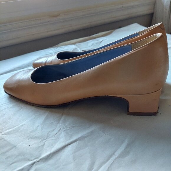 Town Shoes Savvy Collection Yellow Leather Pumps Size 7.5 Made in Italy - Picture 4 of 8